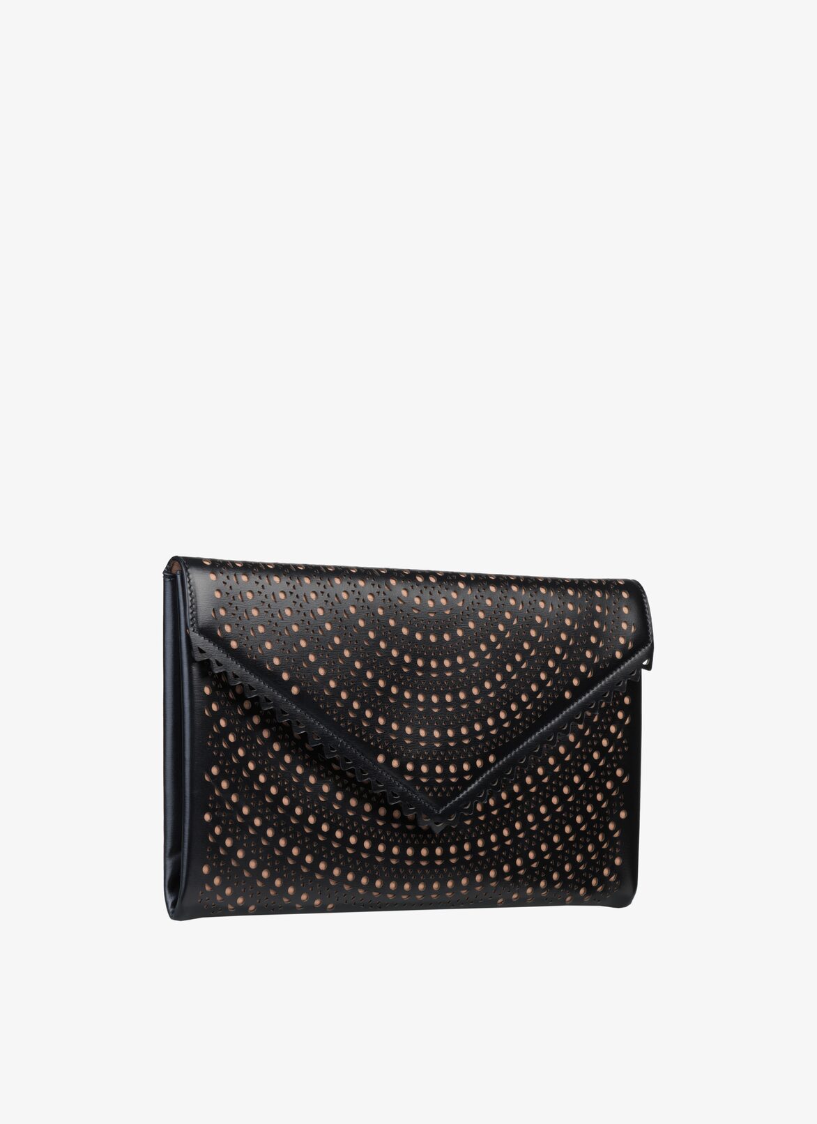 OUM 26 CLUTCH  ALAÏA BLACK/SAND OUM 26 CLUTCH